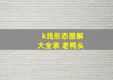 k线形态图解大全表 老鸭头